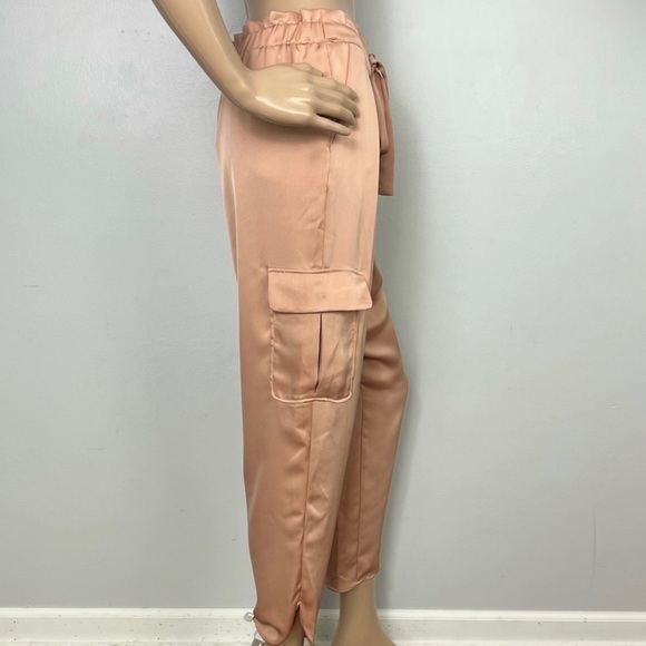 NEW RAMY BROOK PINK SATIN PANTS - Picture 5 of 9